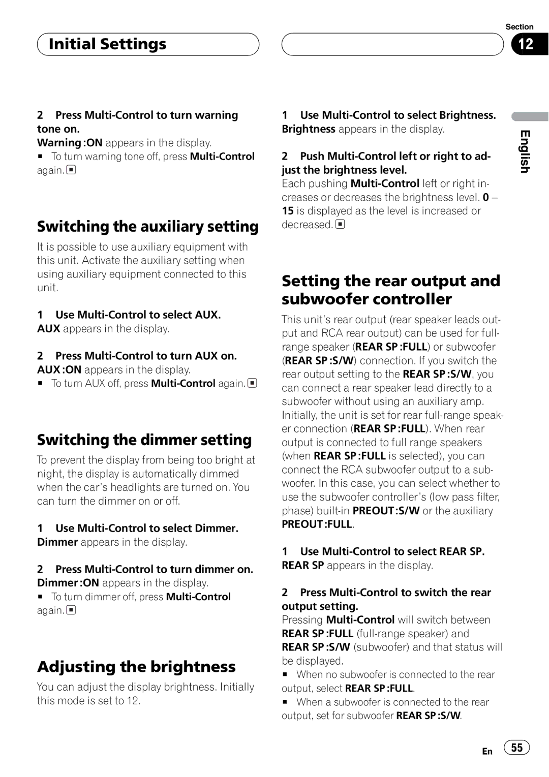 Pioneer DEH-P80MP operation manual 