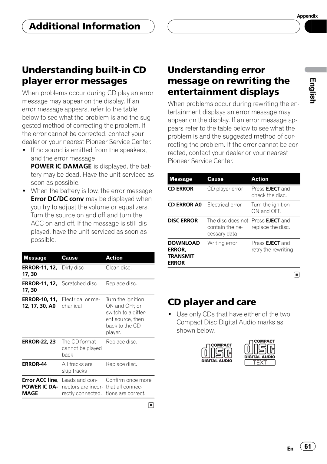 Pioneer DEH-P80MP operation manual 