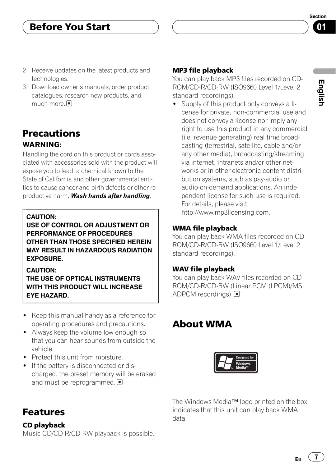 Pioneer DEH-P80MP operation manual 