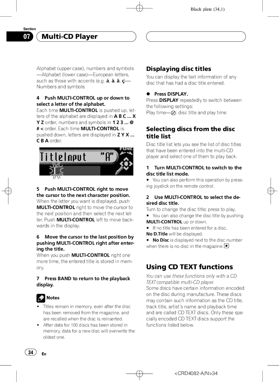 Pioneer DEH-P80RS operation manual Displaying disc titles, Selecting discs from the disc title list 