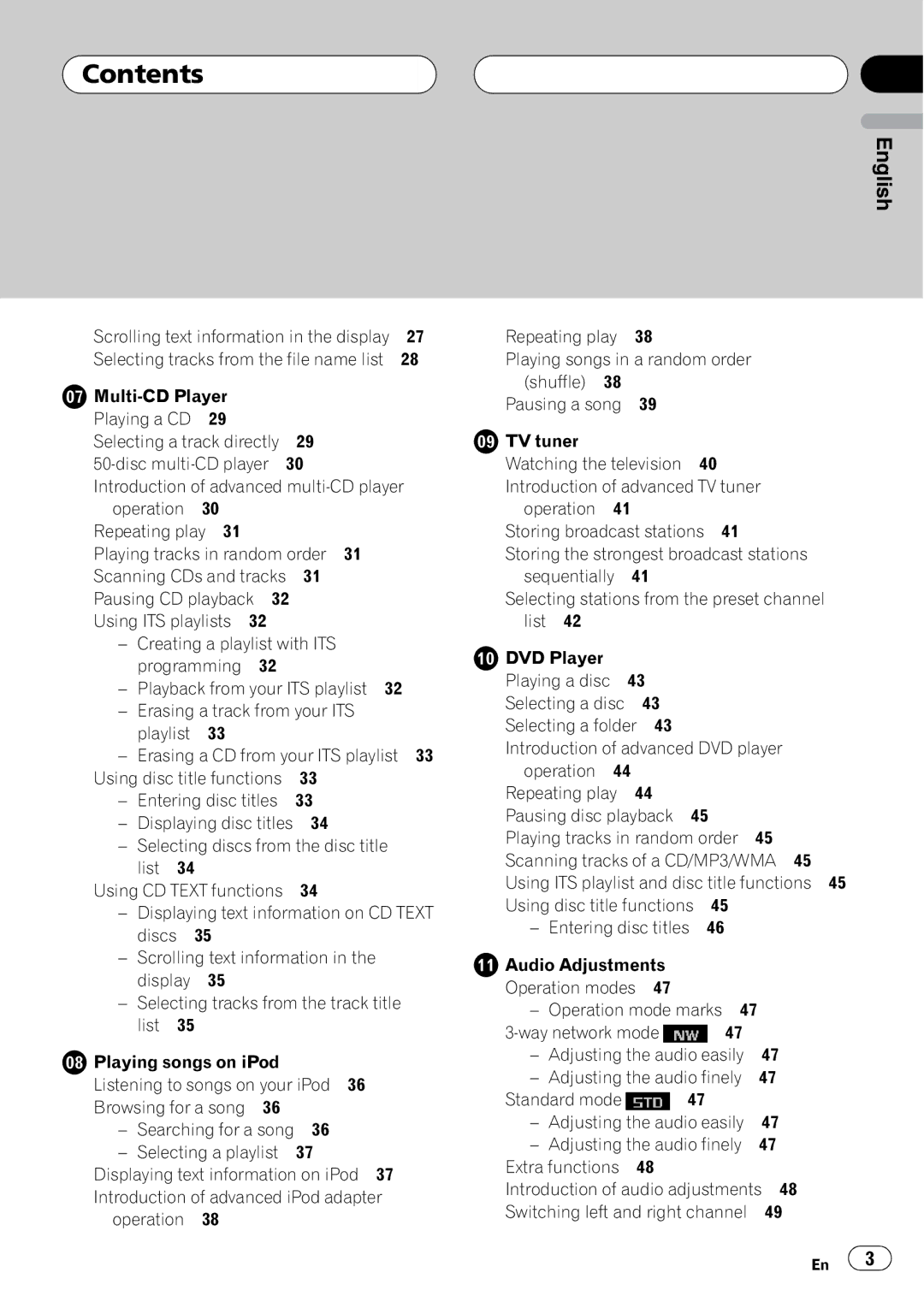 Pioneer DEH-P80RS operation manual English 