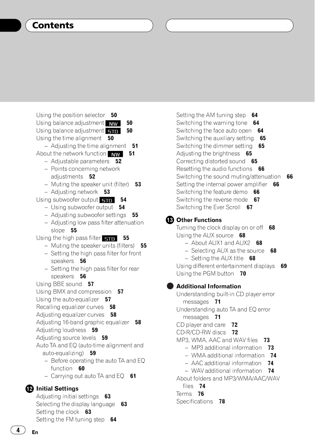 Pioneer DEH-P80RS operation manual Switching the warning tone 