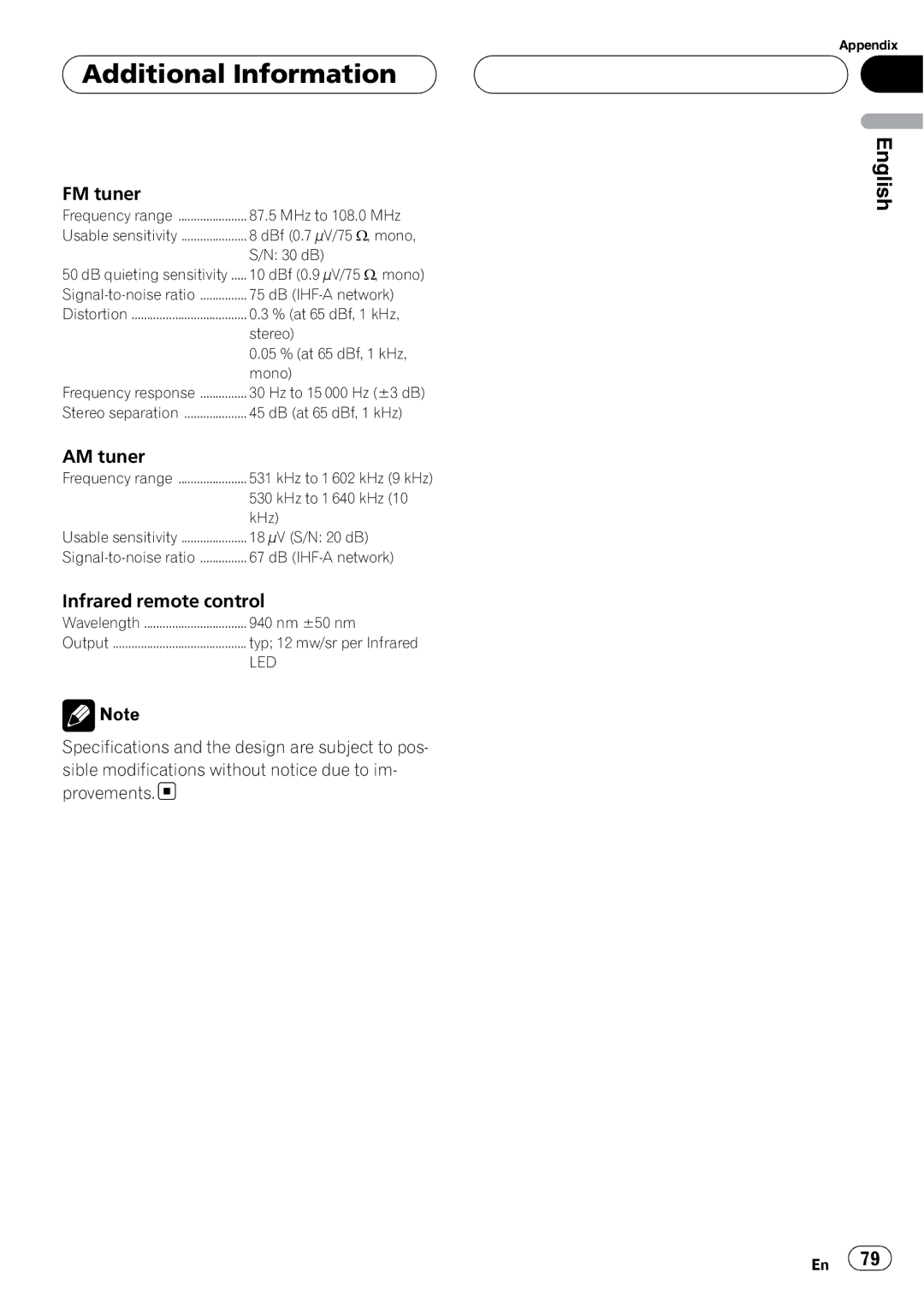 Pioneer DEH-P80RS operation manual Infrared remote control 