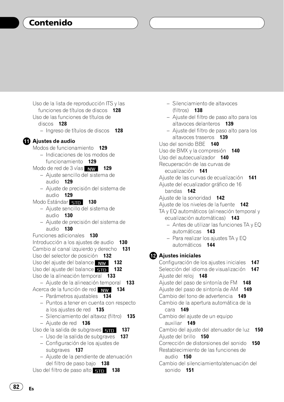 Pioneer DEH-P80RS operation manual Uso del selector de posición 132 Uso del ajuste del balance 