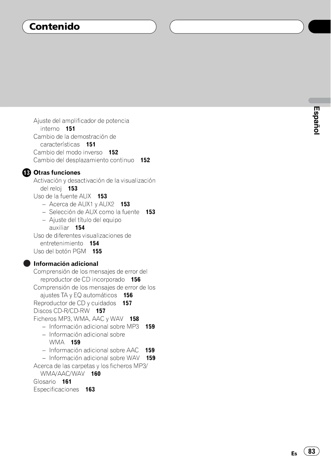 Pioneer DEH-P80RS operation manual Wma/Aac/Wav 