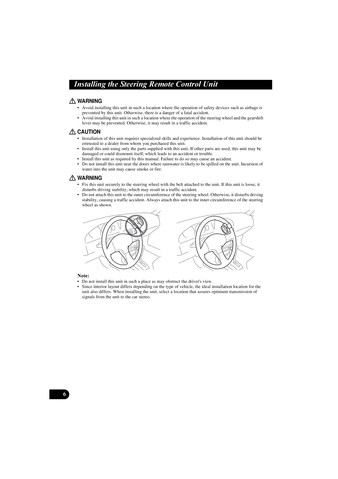 Pioneer DEH-P8100R manual QVWDOOLQJWKH6WHHULQJ5HPRWH&RQWURO8QLW 