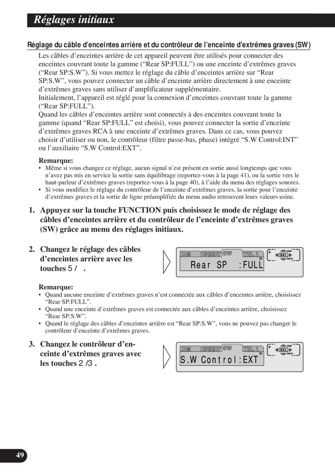 Pioneer DEH-P8200R operation manual Remarque 