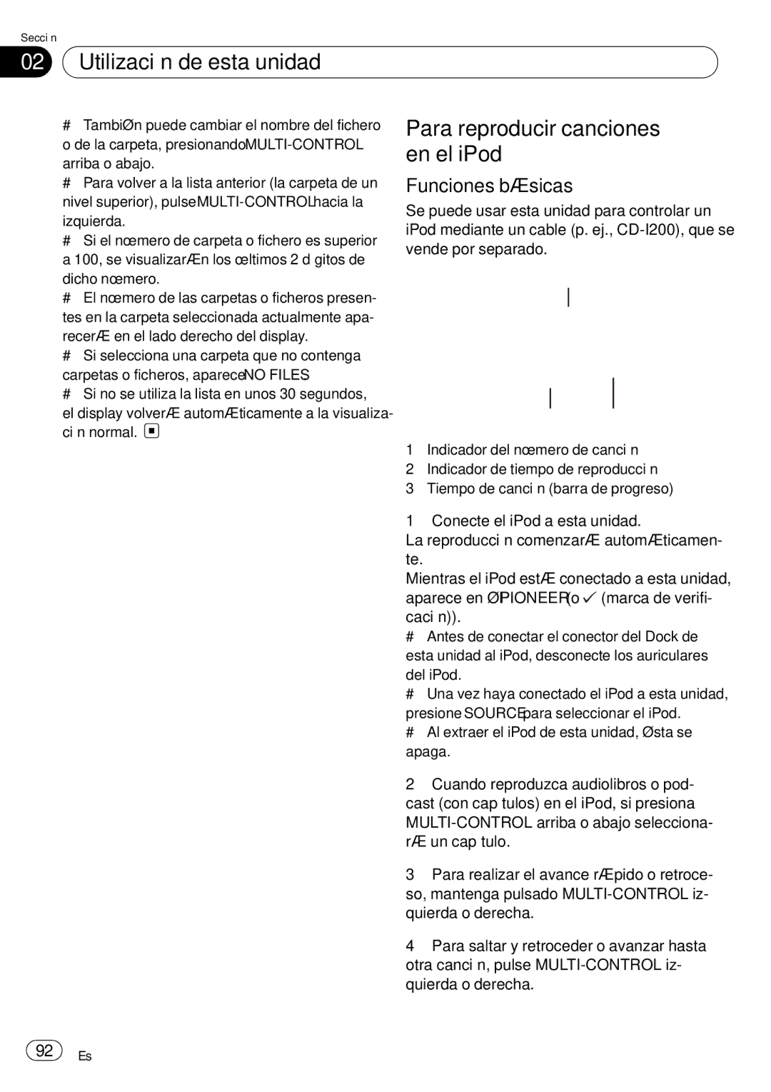 Pioneer DEH-P85BT operation manual Para reproducir canciones, En el iPod, También puede cambiar el nombre del fichero 