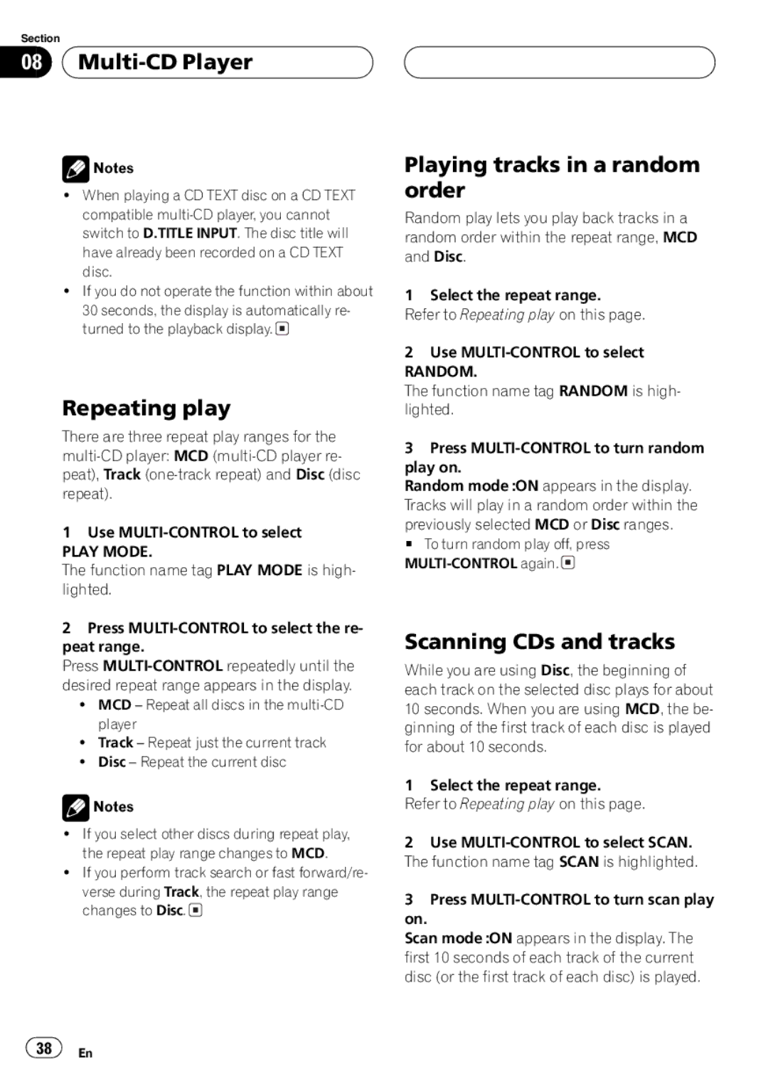 Pioneer DEH-P8600MP operation manual 