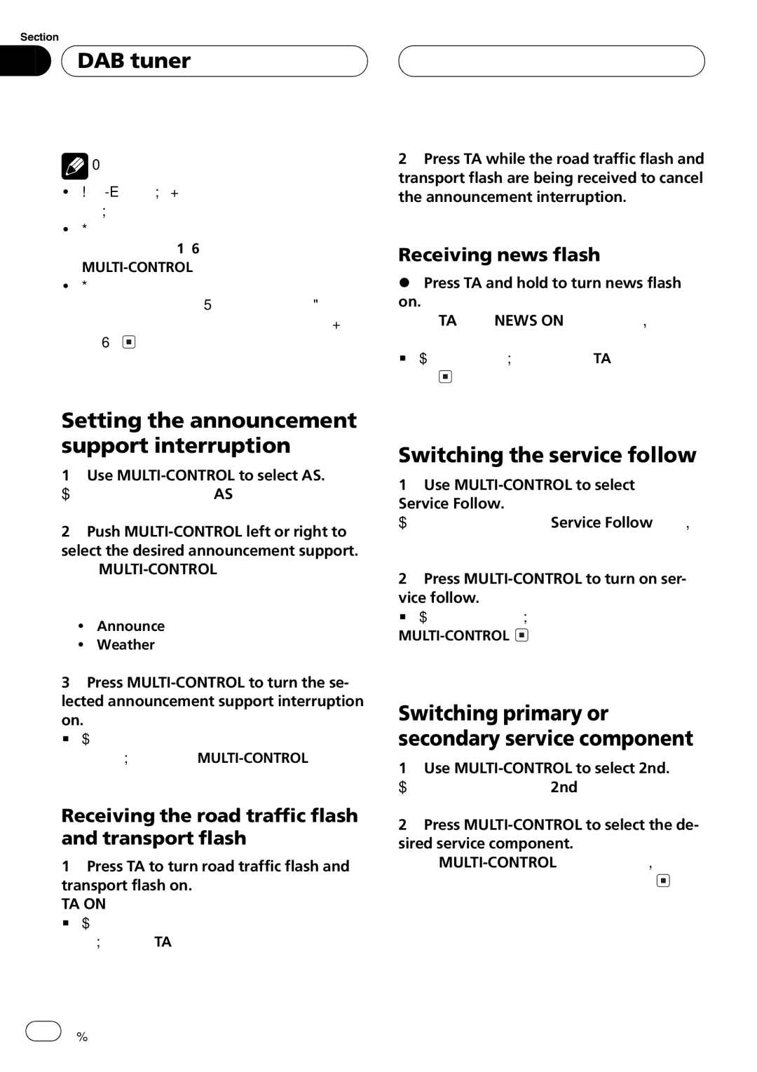 Pioneer DEH-P8600MP operation manual 