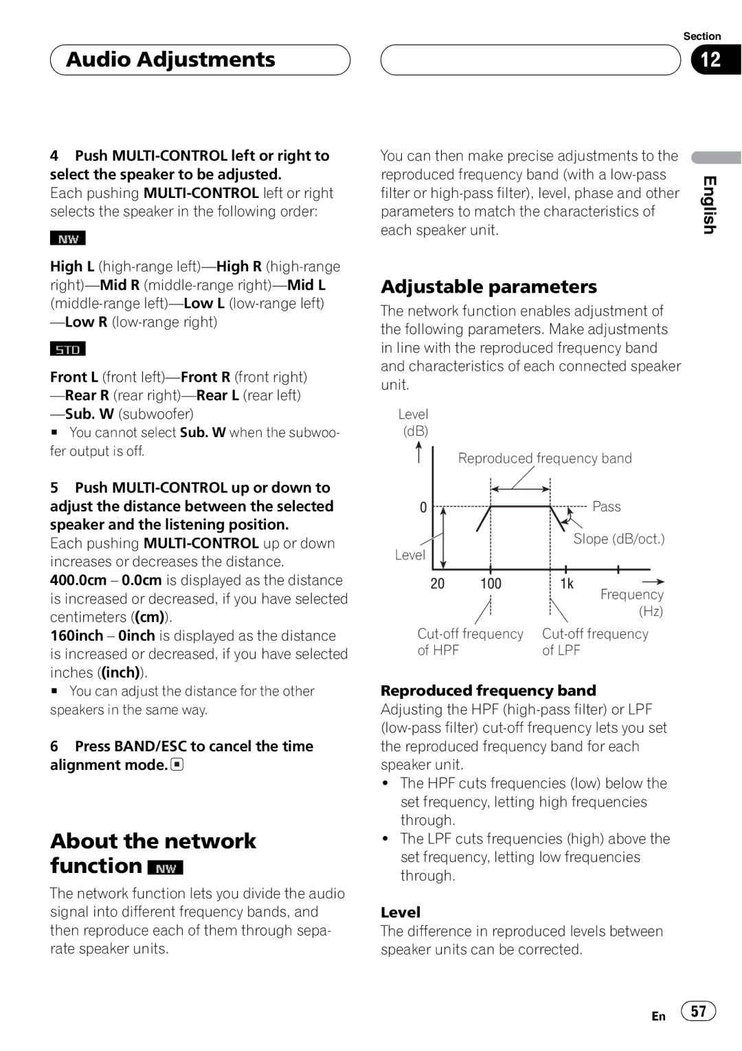 Pioneer DEH-P8600MP operation manual Reproduced frequency band 