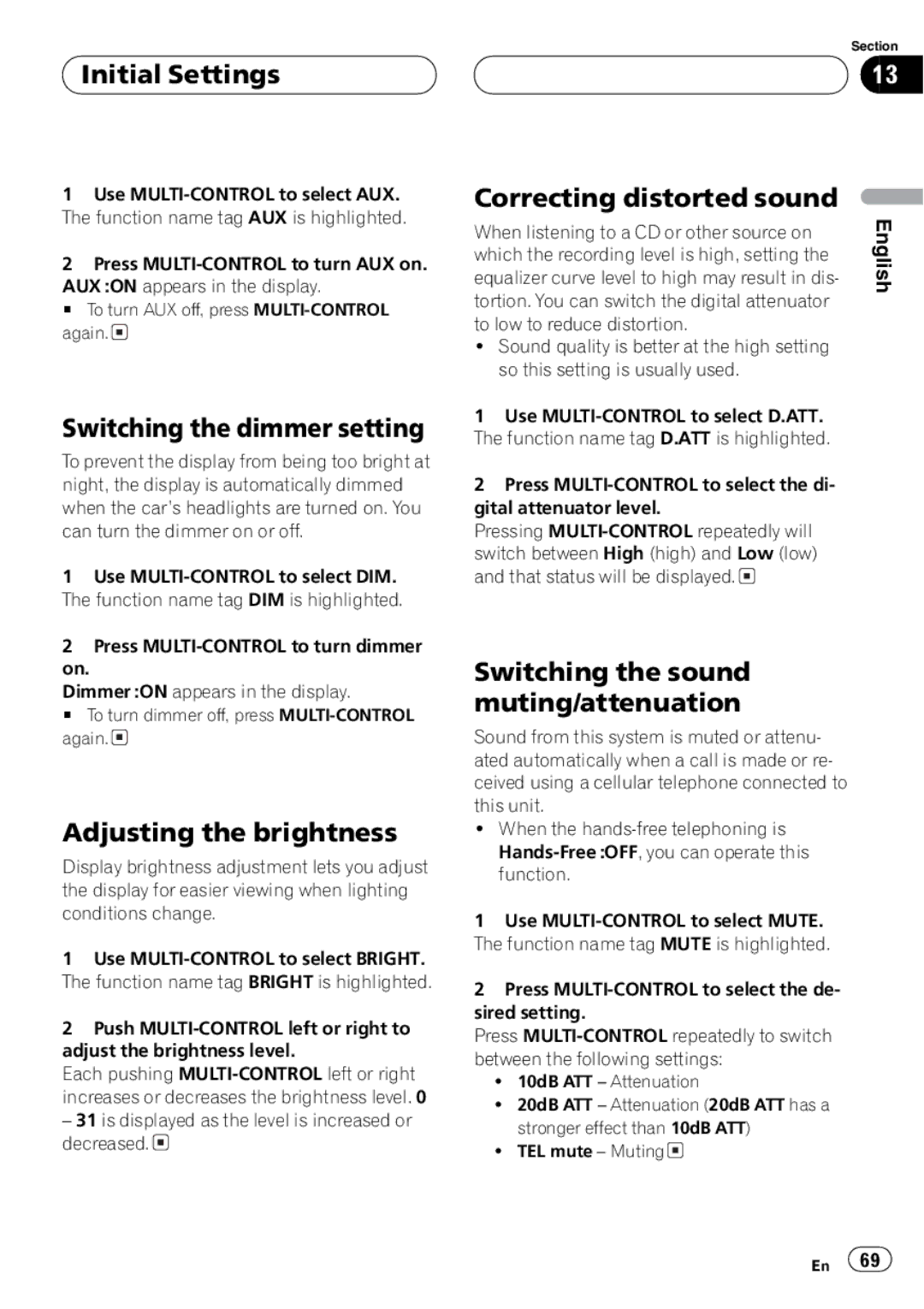 Pioneer DEH-P8600MP operation manual 