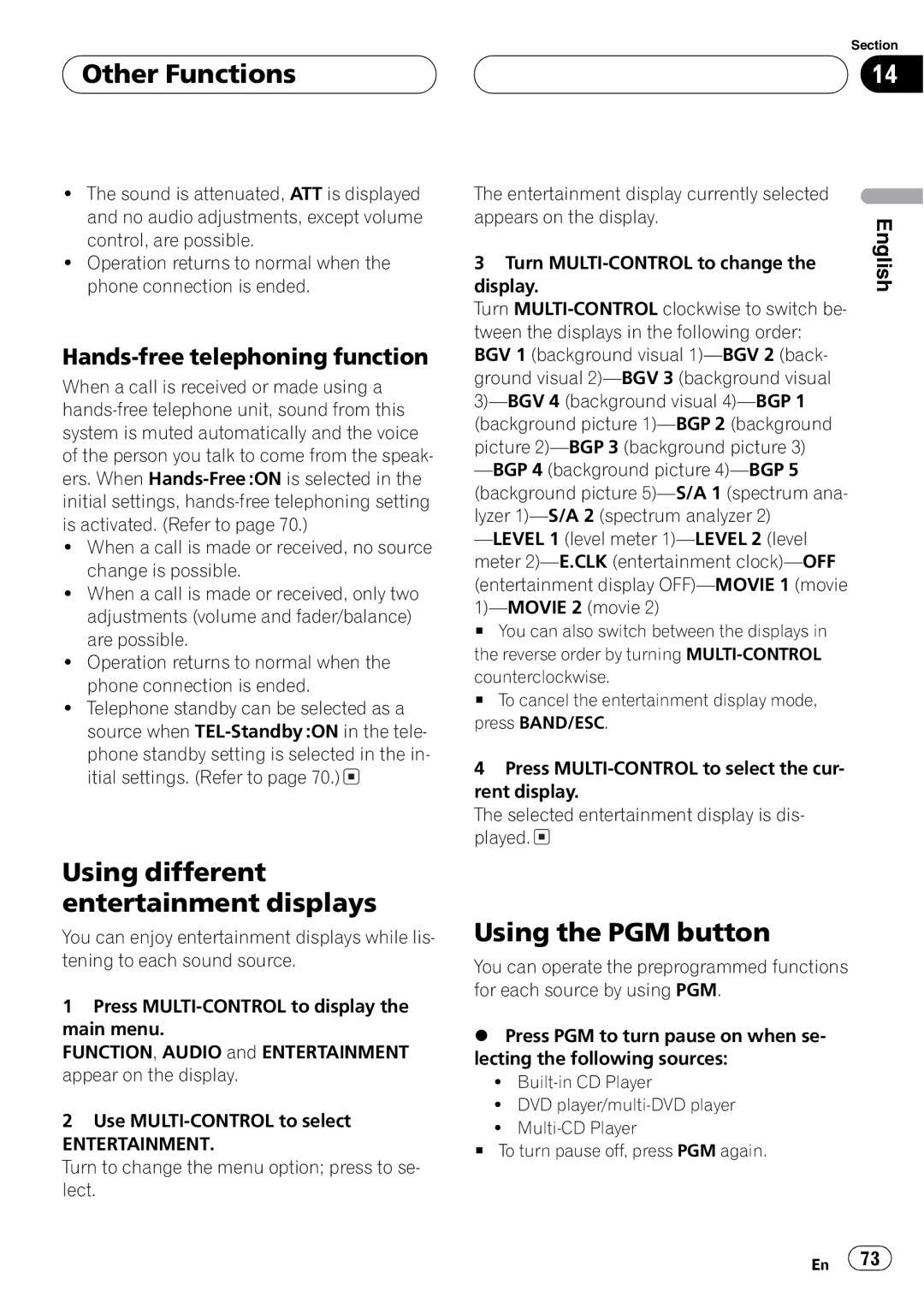 Pioneer DEH-P8600MP operation manual 