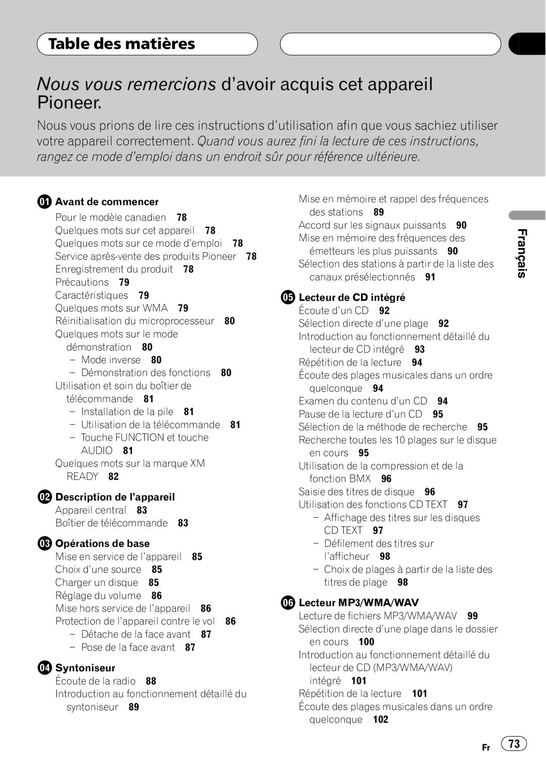 Pioneer DEH-P8600MP operation manual 