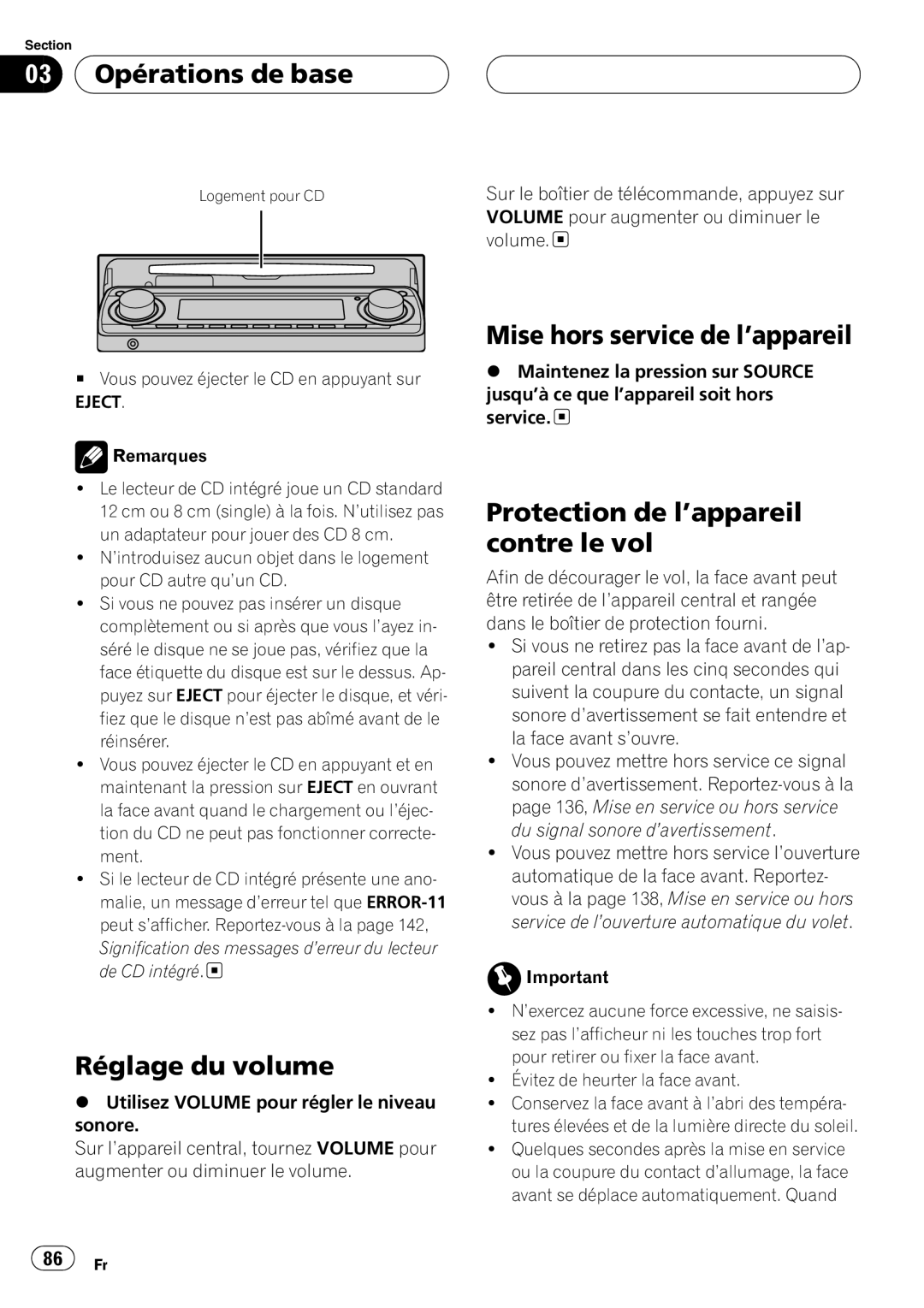 Pioneer DEH-P8600MP operation manual 