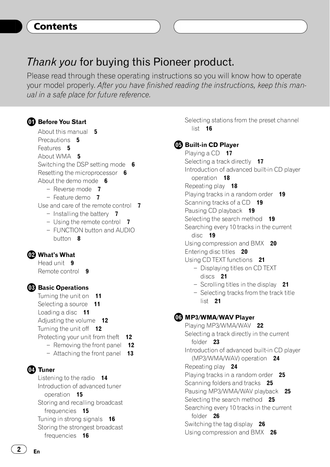 Pioneer DEH-P8650MP operation manual 