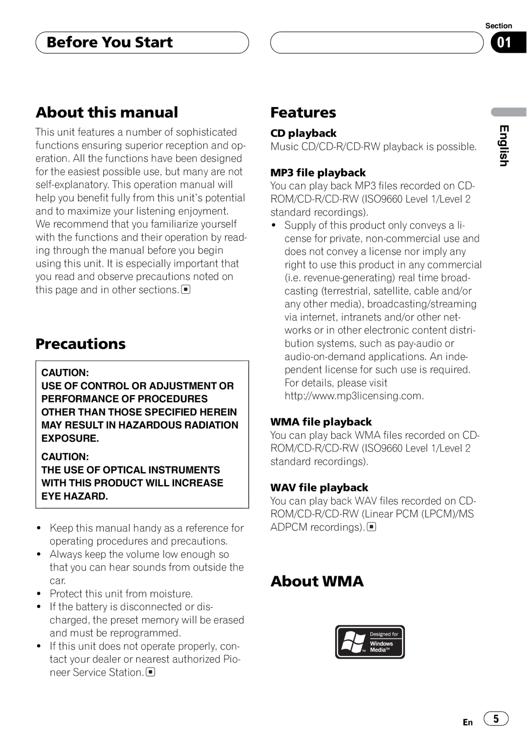 Pioneer DEH-P8650MP operation manual 