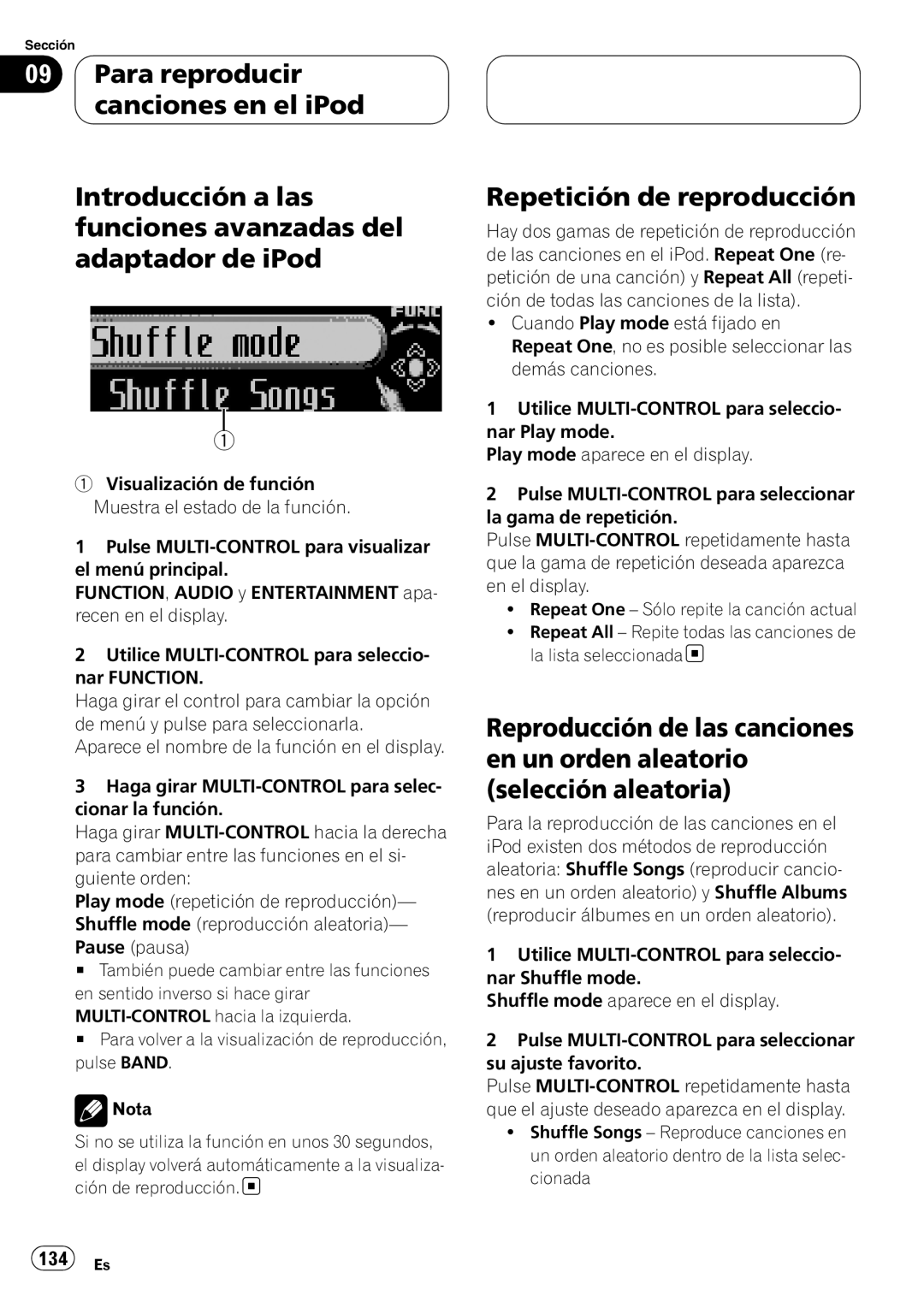 Pioneer DEH-P88RS operation manual 134 Es 