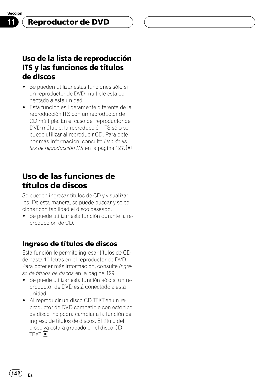 Pioneer DEH-P88RS operation manual 142 Es 