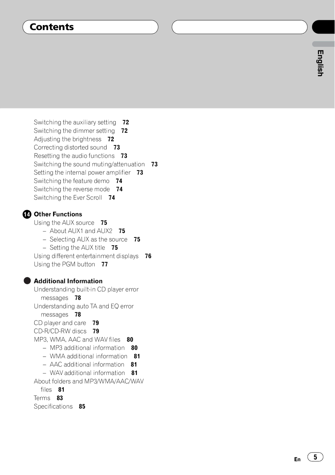 Pioneer DEH-P88RS operation manual Switching the feature demo 