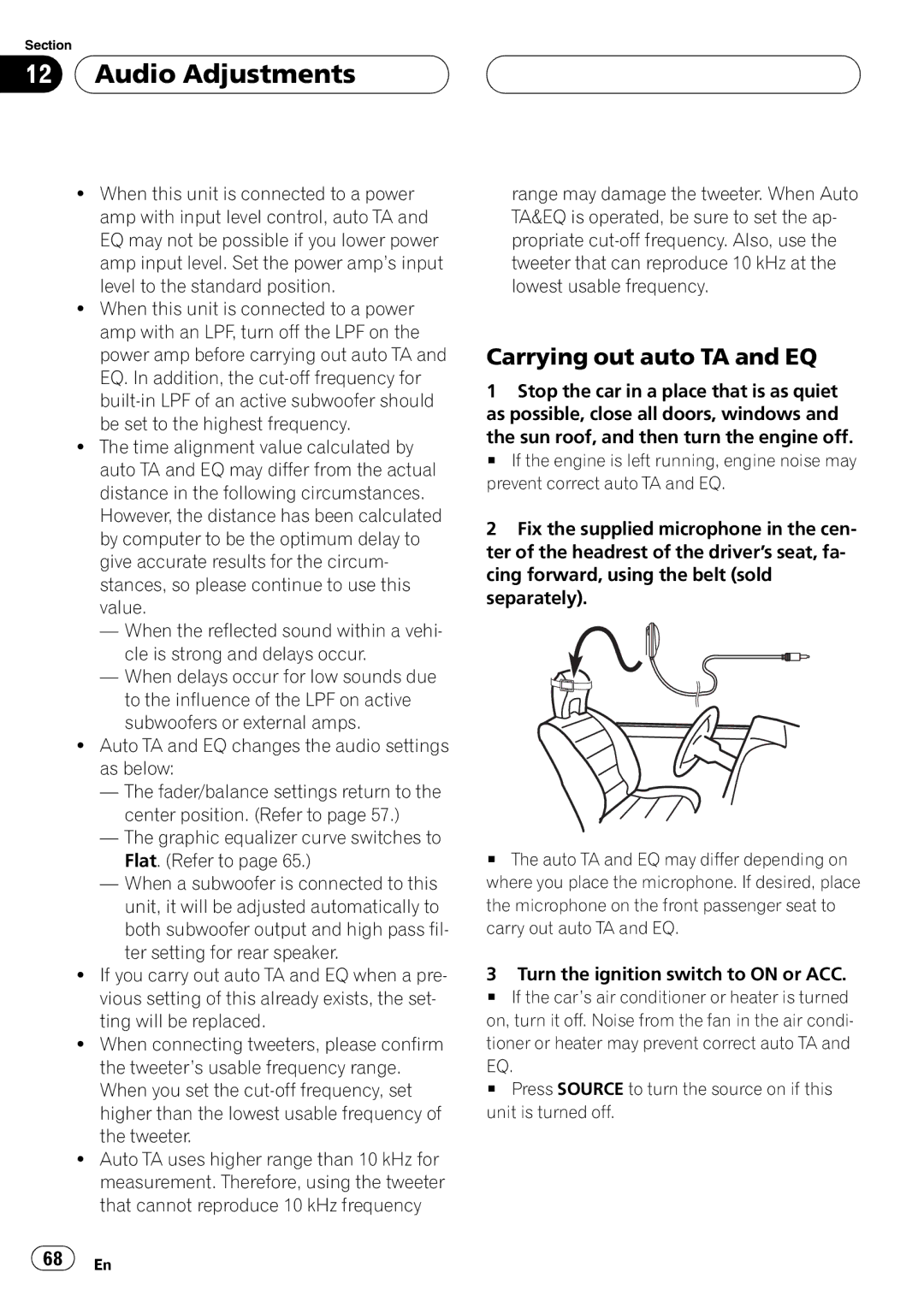 Pioneer DEH-P88RS operation manual Carrying out auto TA and EQ 