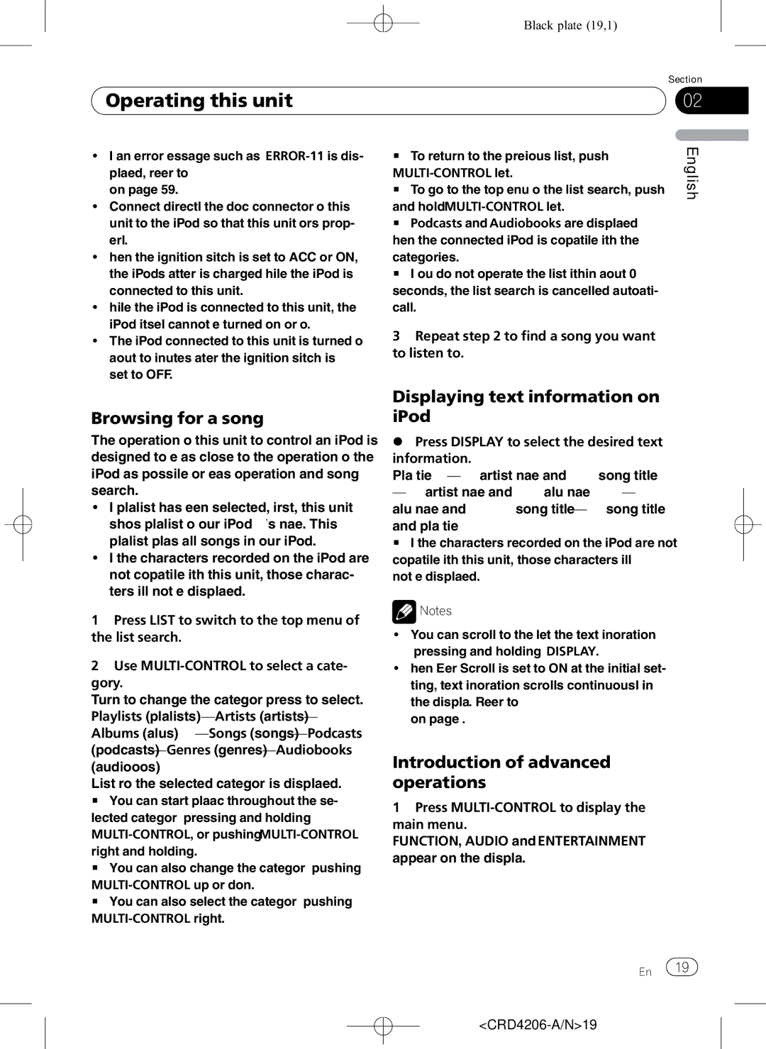 Pioneer DEH-P8950BT operation manual Browsing for a song, Displaying text information on iPod 