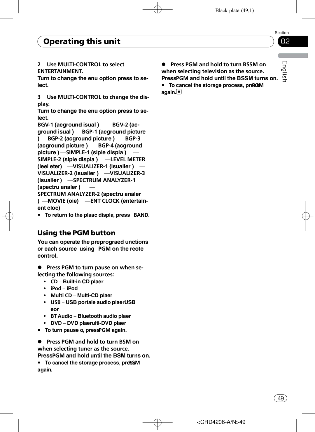 Pioneer DEH-P8950BT operation manual Using the PGM button, Entertainment 