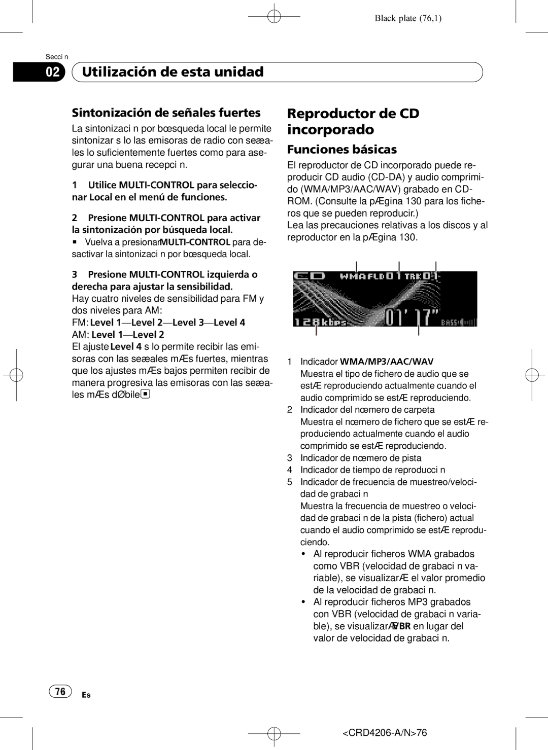 Pioneer DEH-P8950BT operation manual Reproductor de CD, Incorporado, Sintonización de señales fuertes 