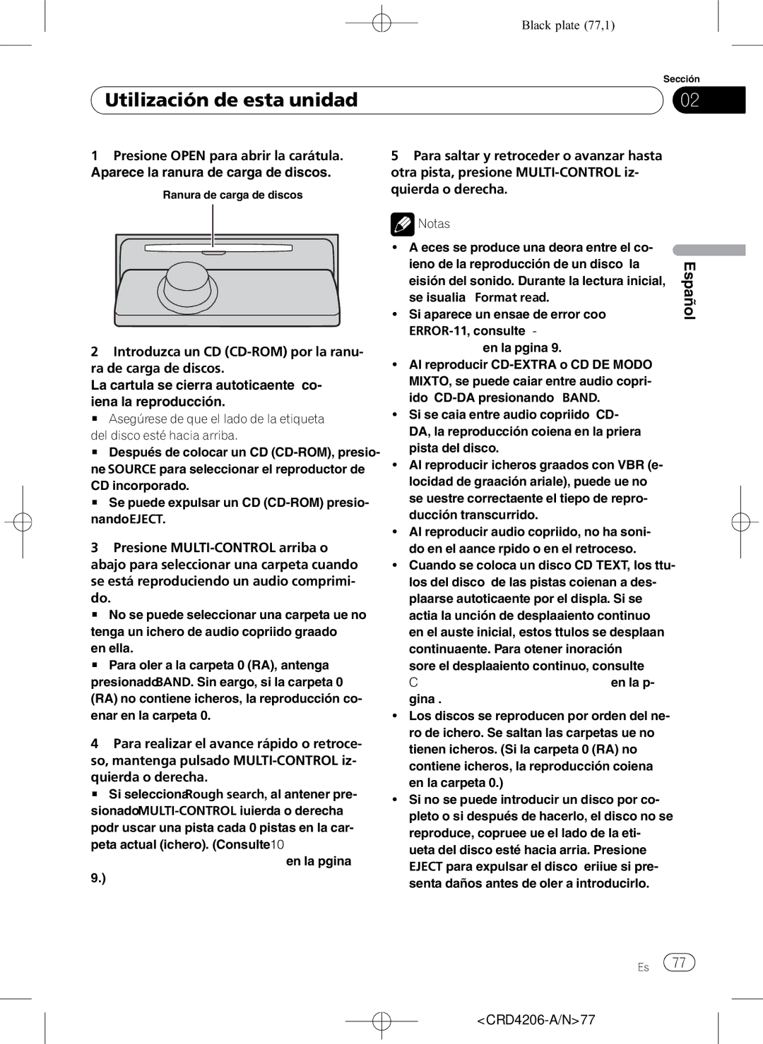 Pioneer DEH-P8950BT operation manual CRD4206-A/N77 