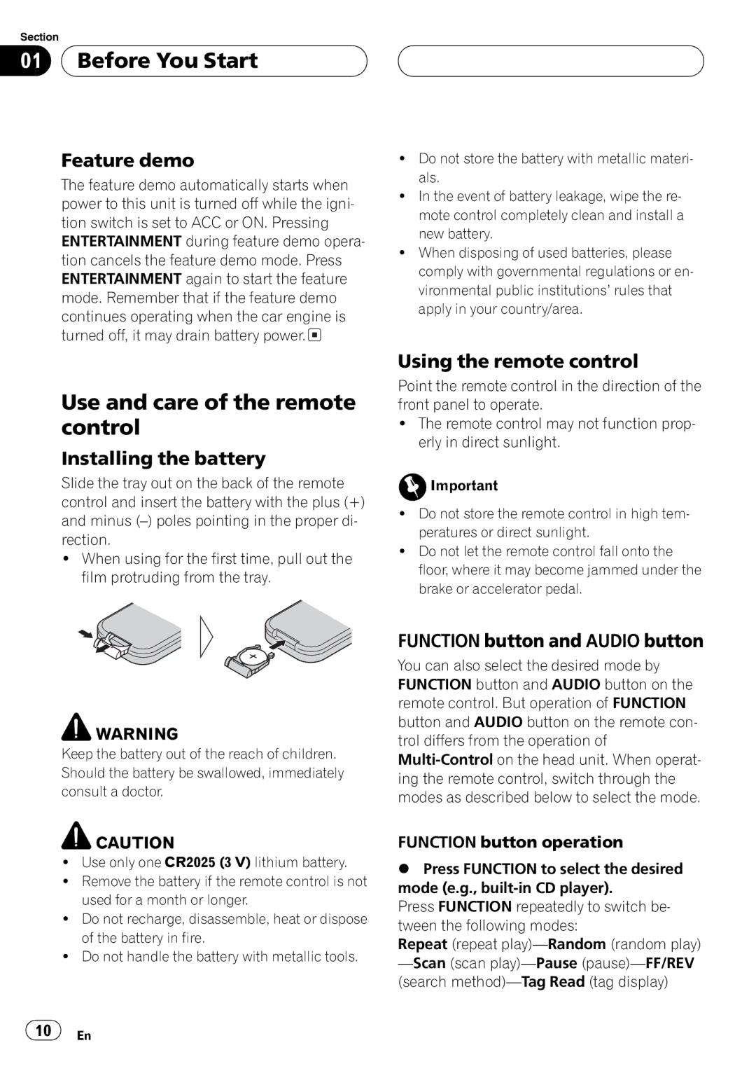 Pioneer DEH-P8MP operation manual 