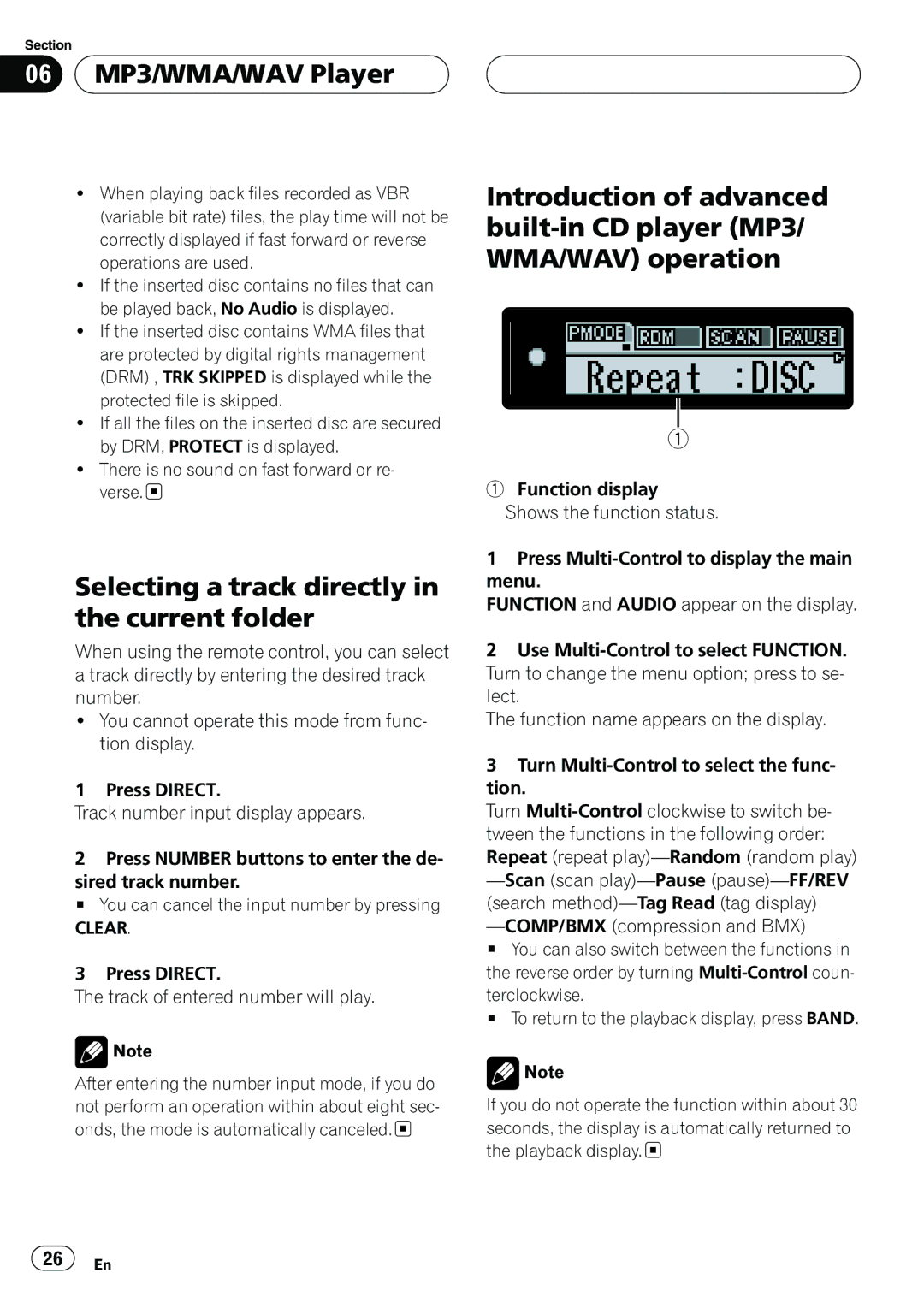 Pioneer DEH-P8MP operation manual 