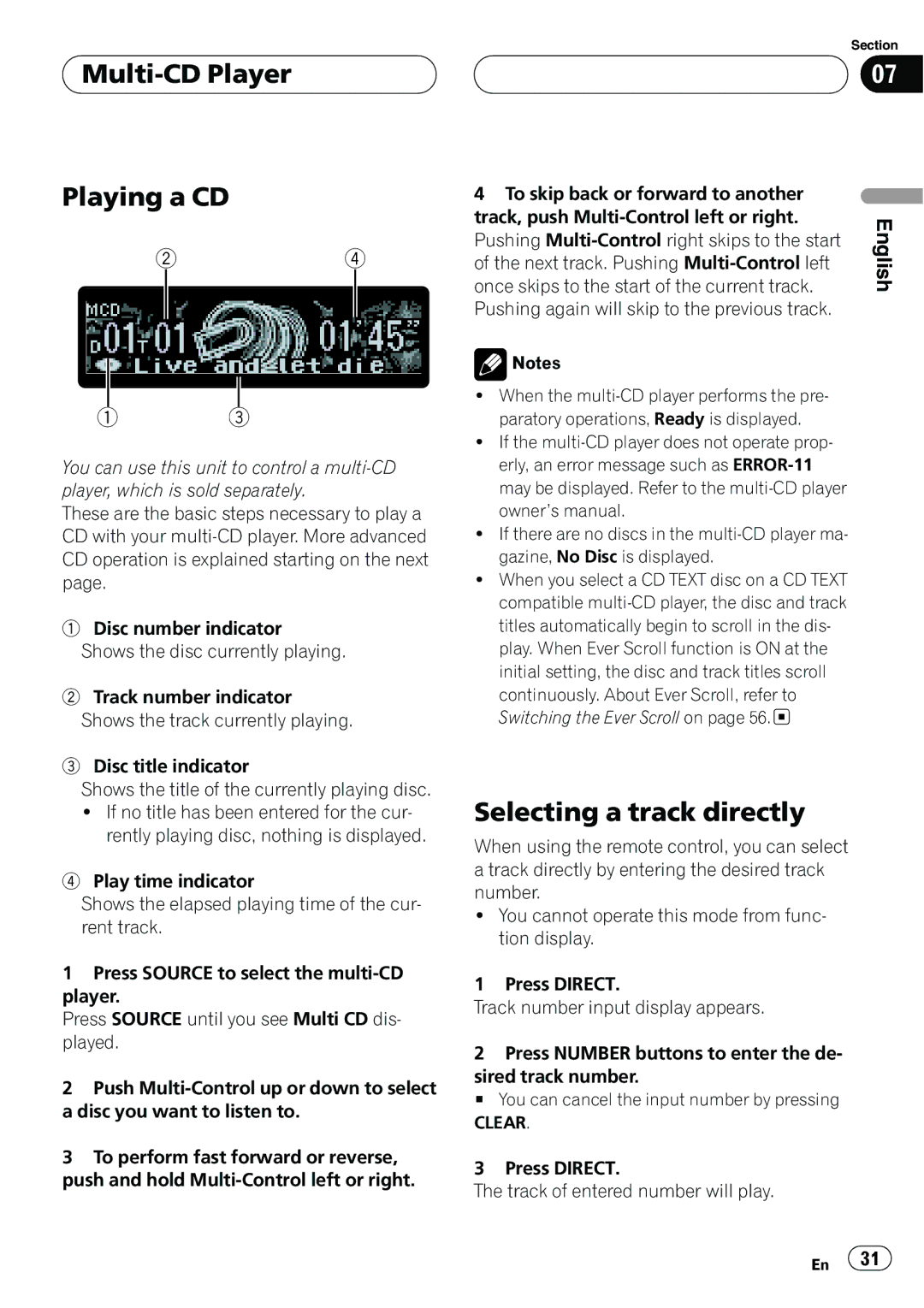 Pioneer DEH-P8MP operation manual 