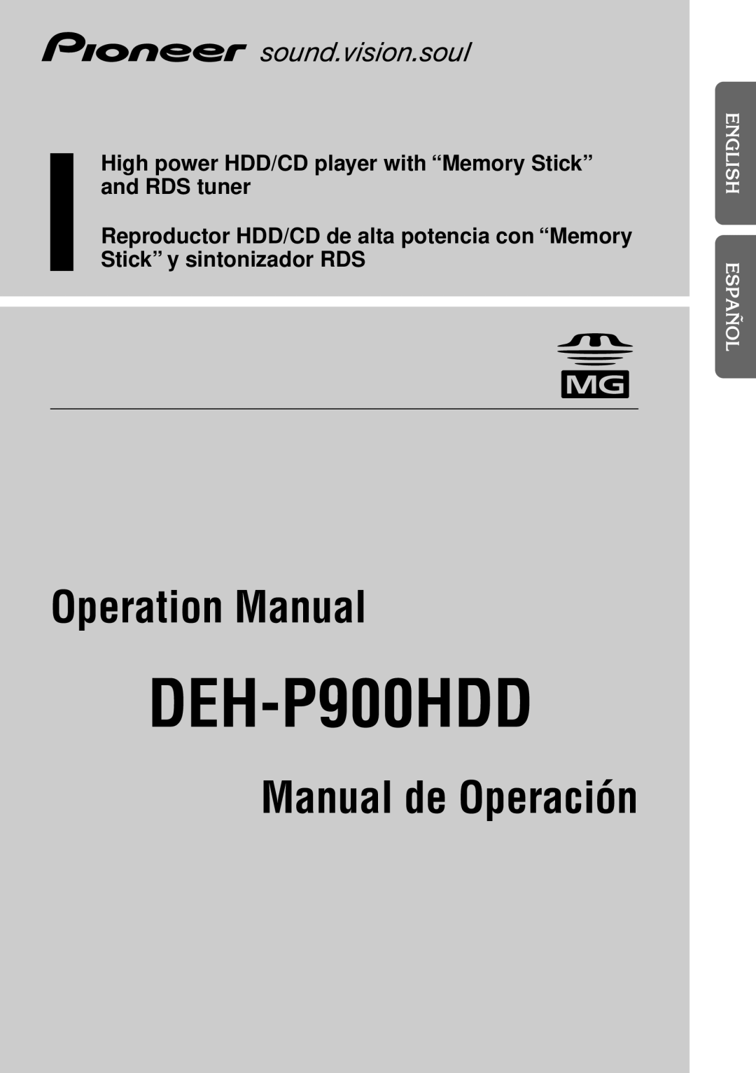 Pioneer DEH-P900HDD operation manual 