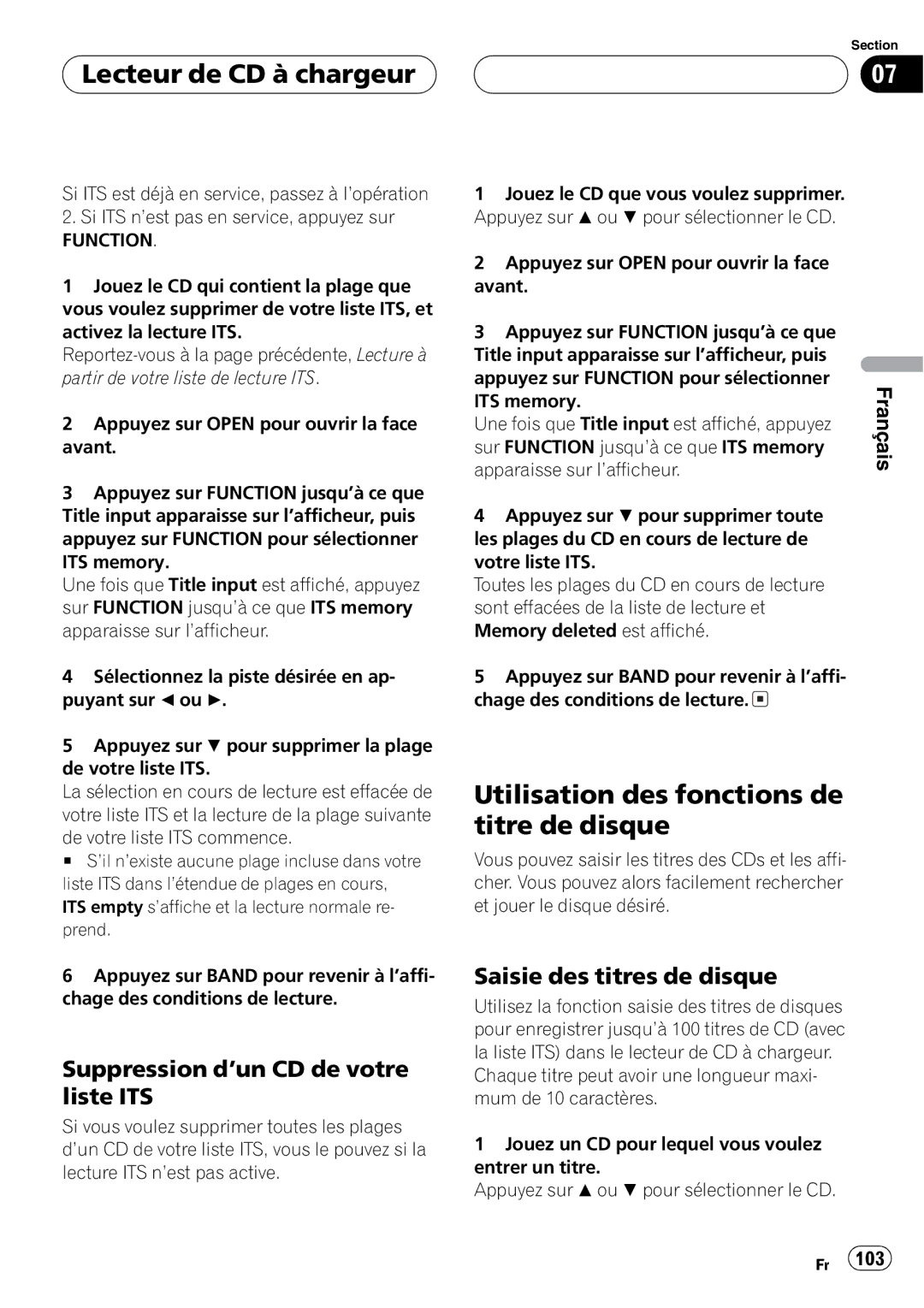 Pioneer DEH-P9600MP operation manual 