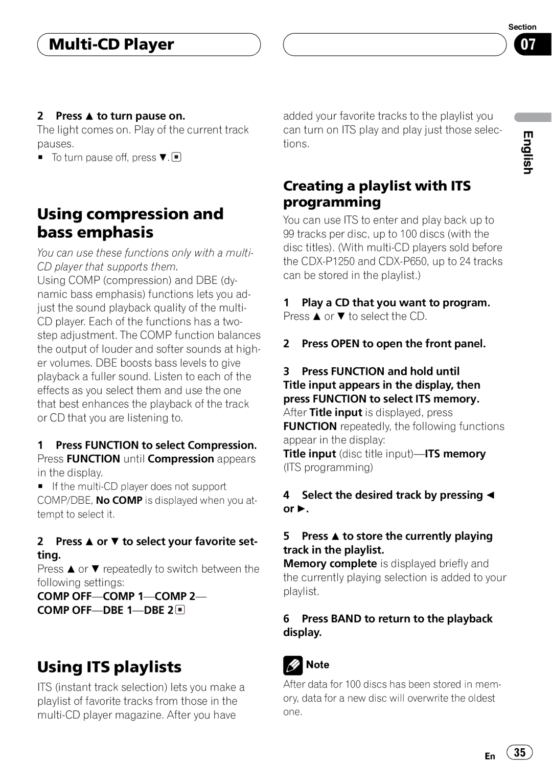 Pioneer DEH-P9600MP operation manual 