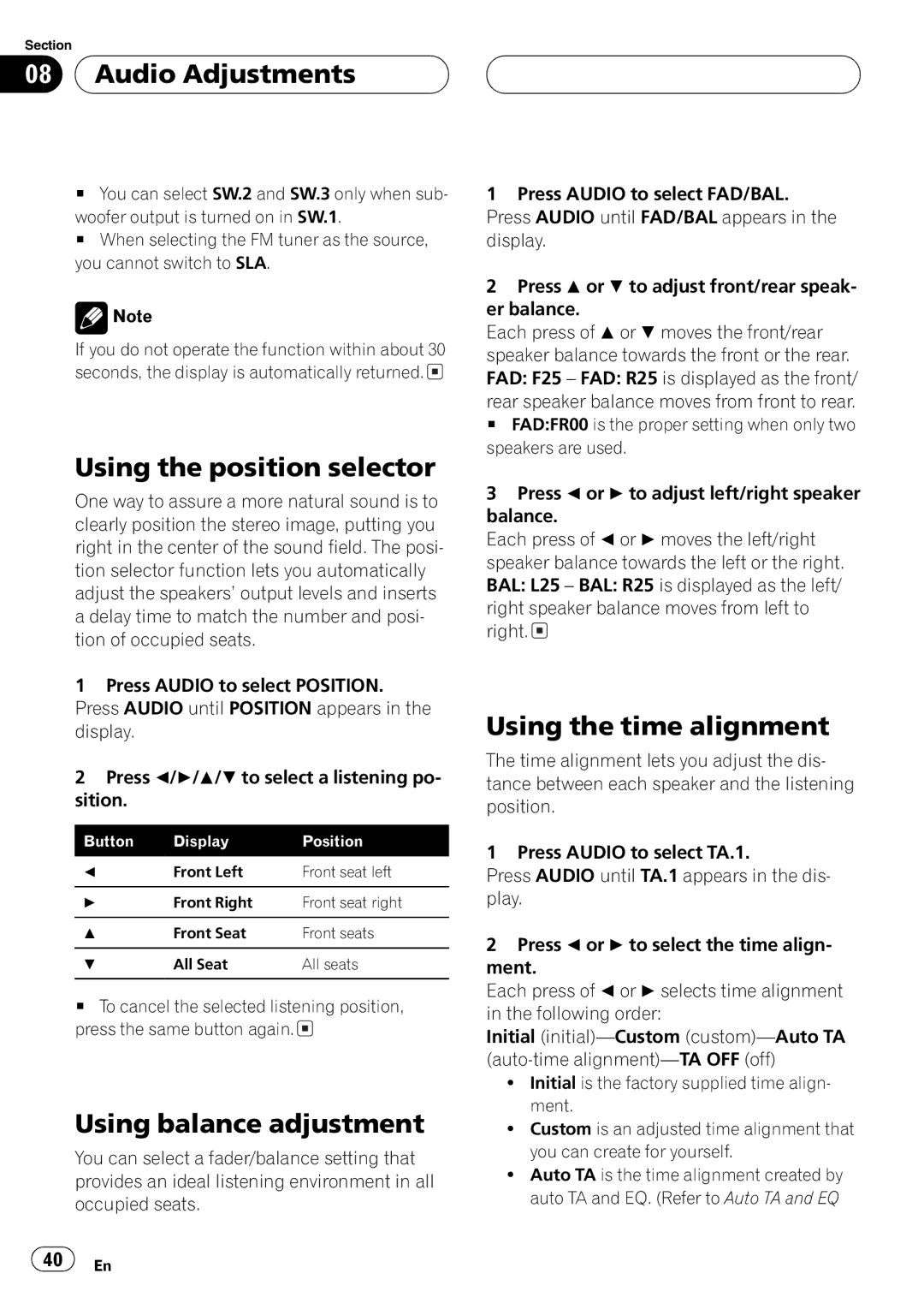 Pioneer DEH-P9600MP operation manual 