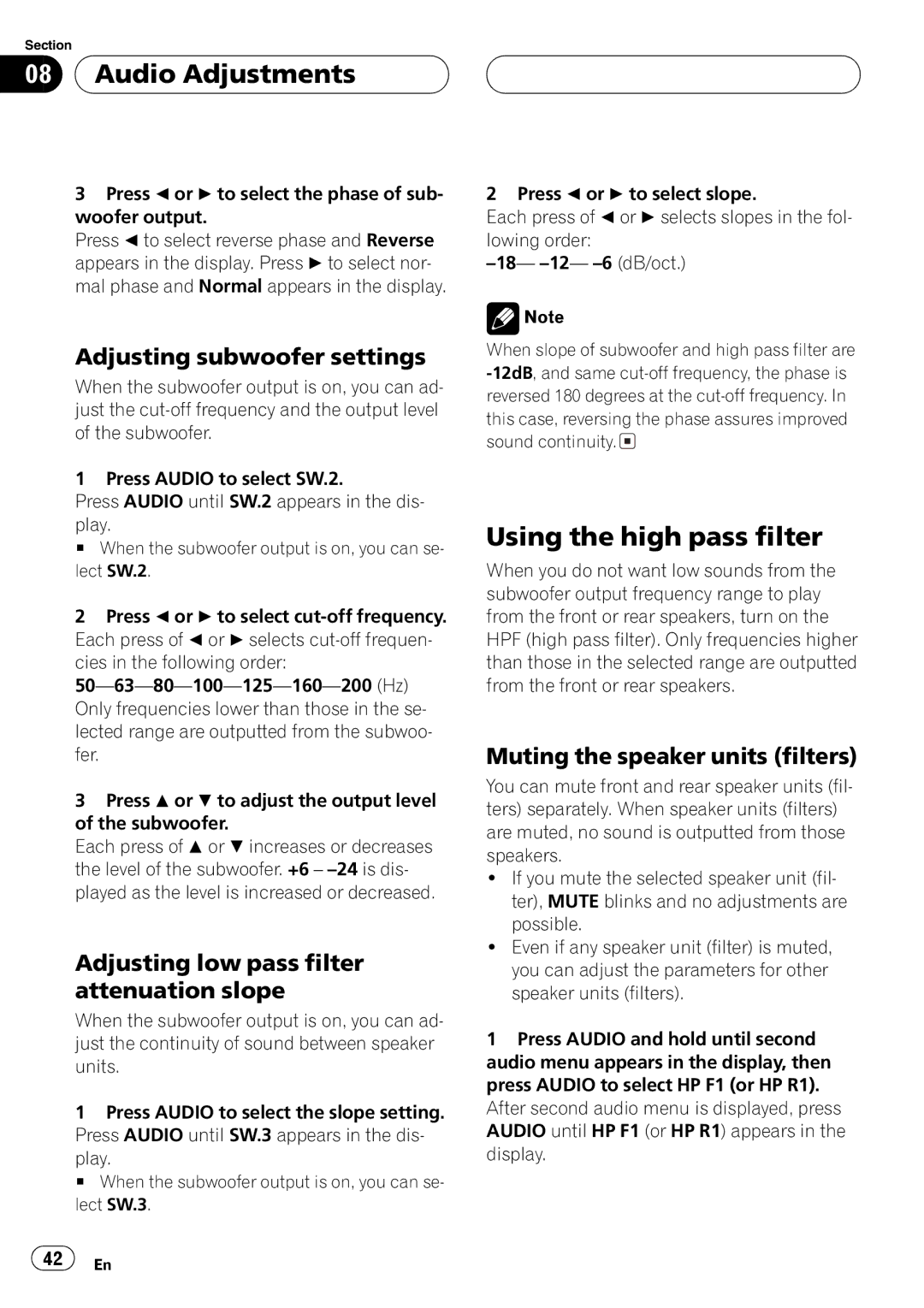 Pioneer DEH-P9600MP operation manual 