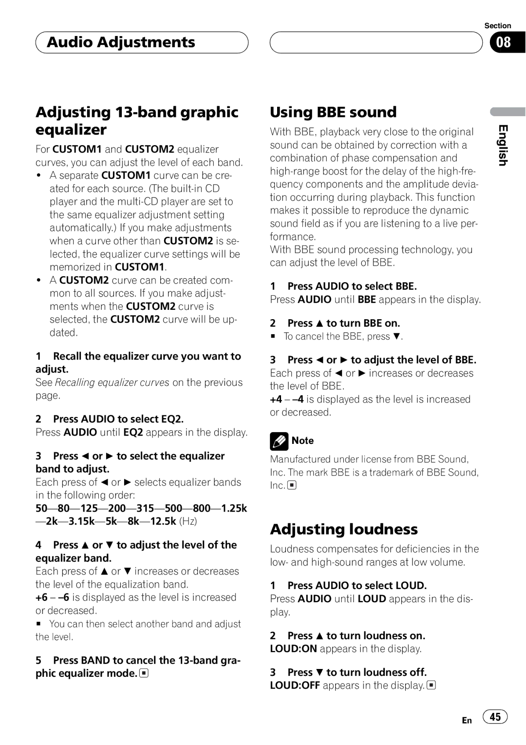 Pioneer DEH-P9600MP operation manual 