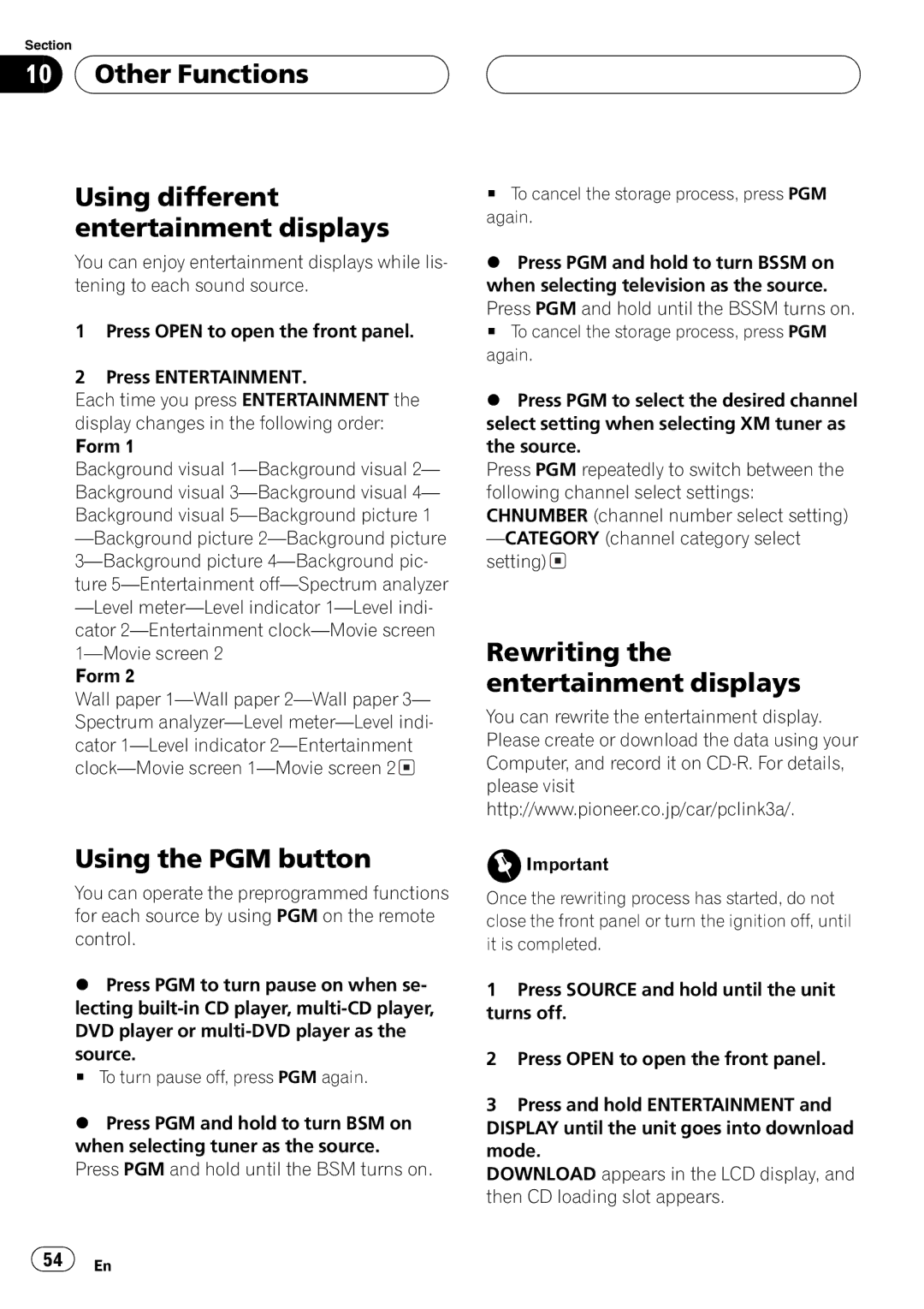 Pioneer DEH-P9600MP operation manual 