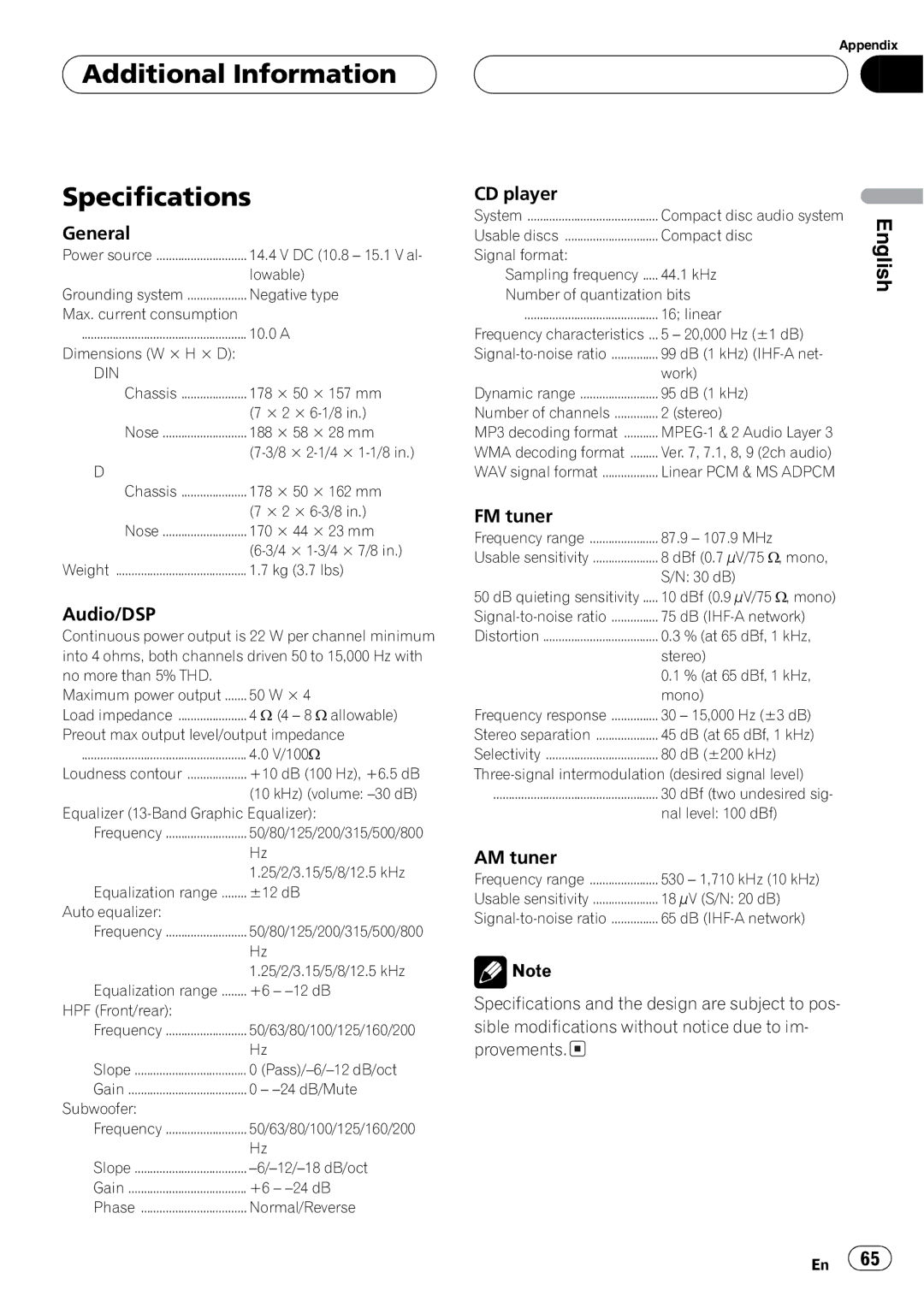 Pioneer DEH-P9600MP operation manual 