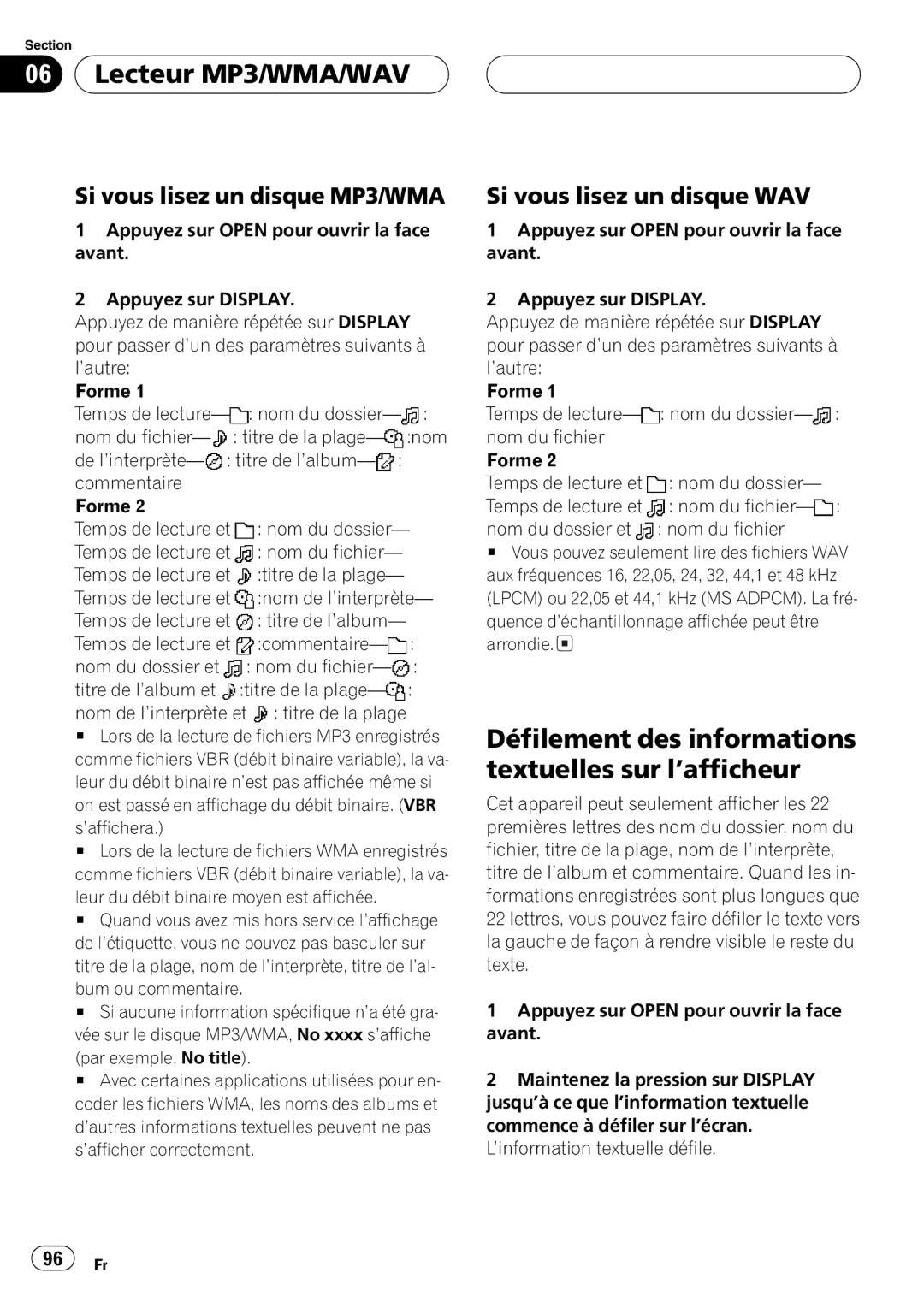 Pioneer DEH-P9600MP operation manual 