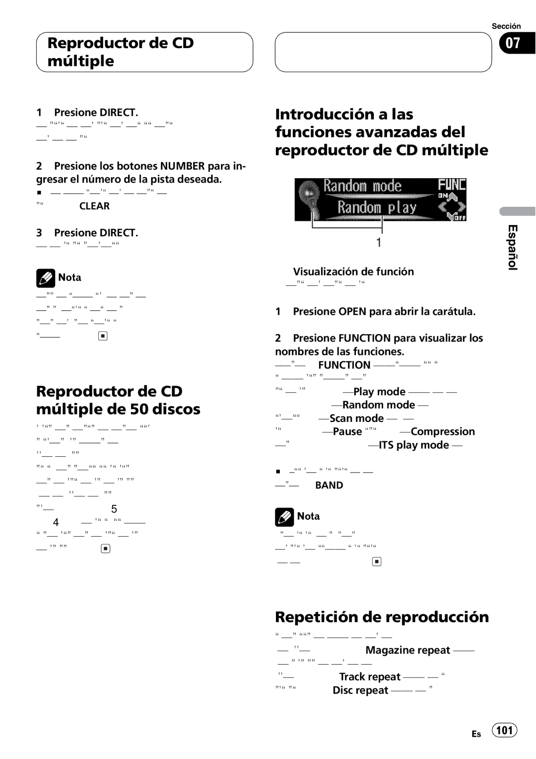 Pioneer DEH-P9650MP operation manual + + 