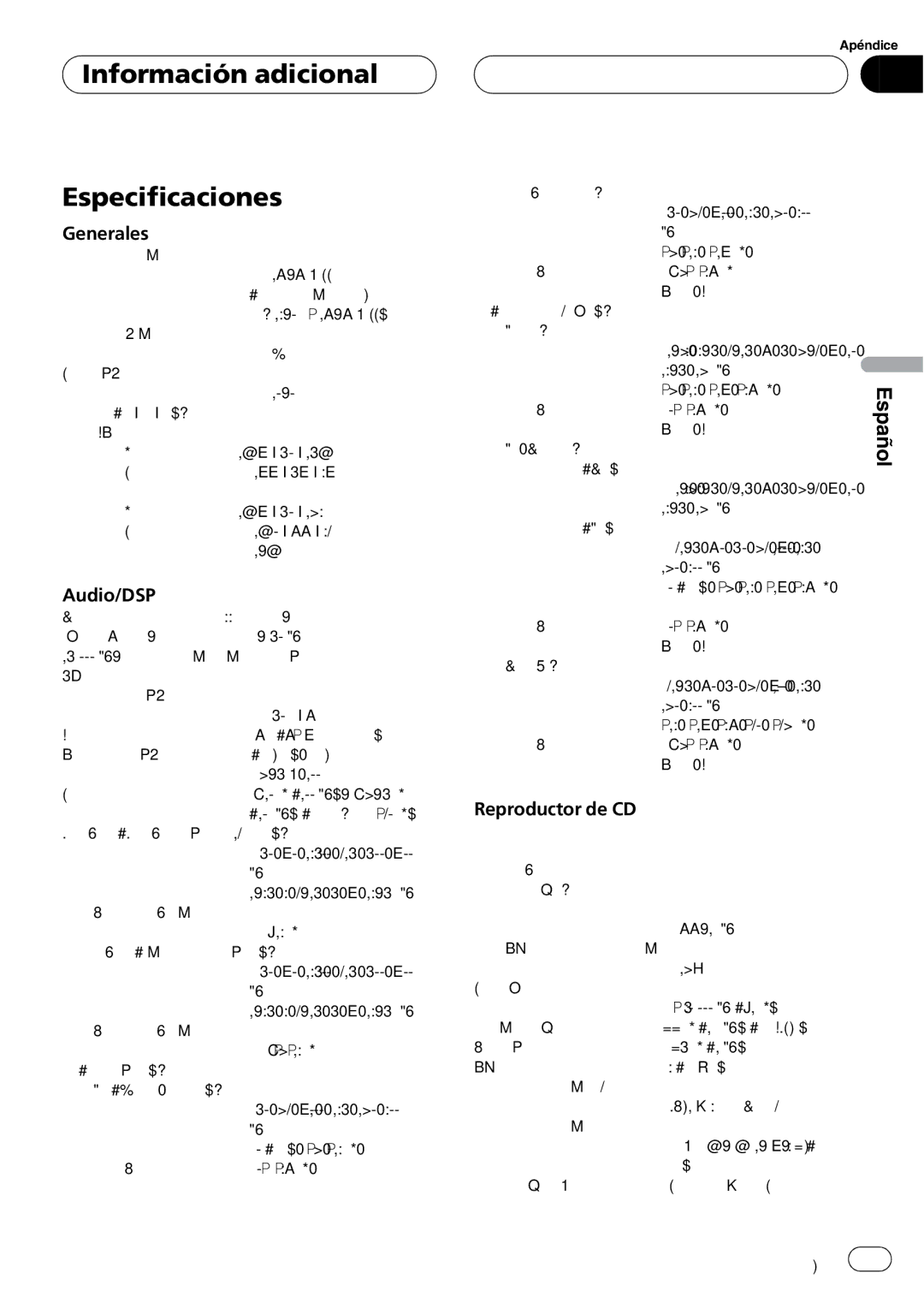 Pioneer DEH-P9650MP operation manual + + 