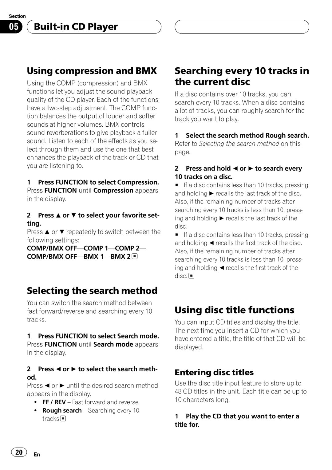 Pioneer DEH-P9650MP operation manual 