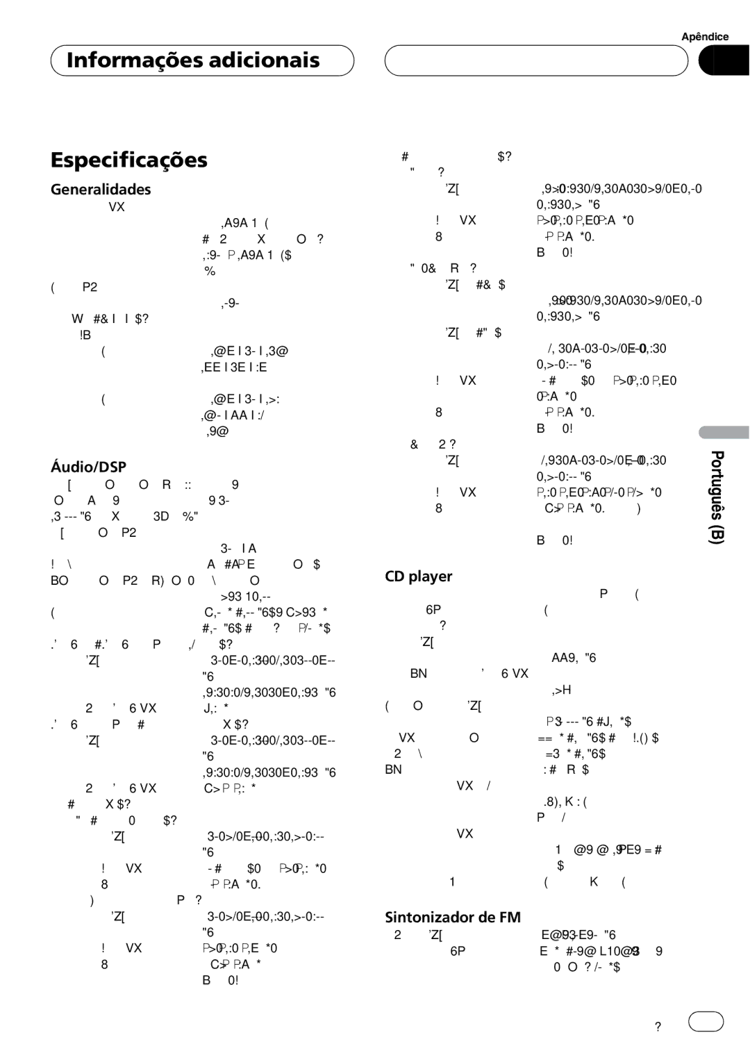 Pioneer DEH-P9650MP operation manual % % 