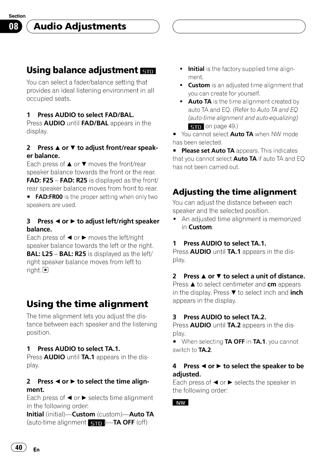 Pioneer DEH-P9650MP operation manual 