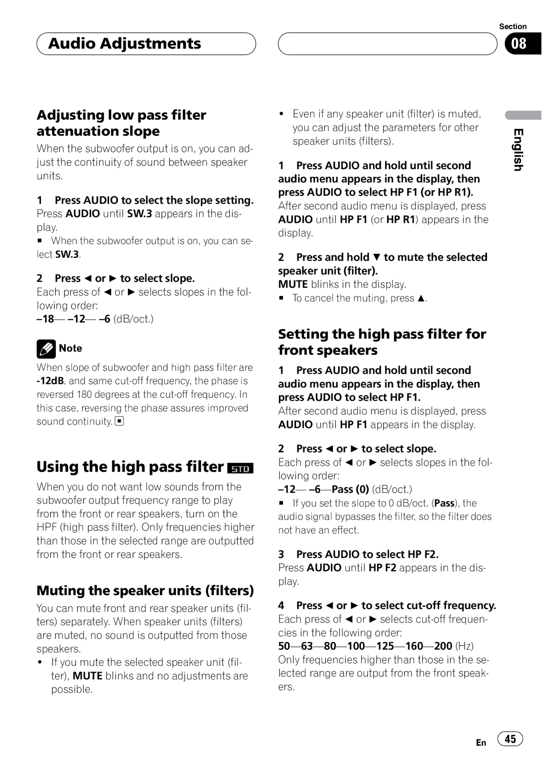 Pioneer DEH-P9650MP operation manual 