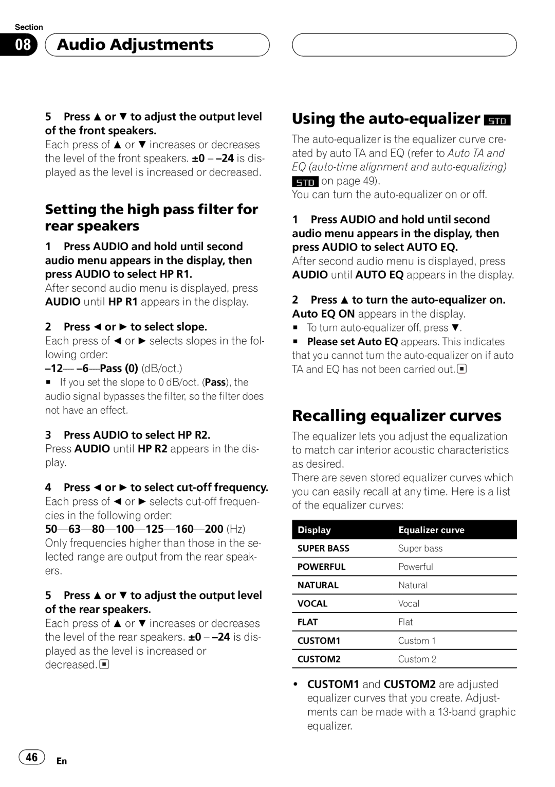 Pioneer DEH-P9650MP operation manual 