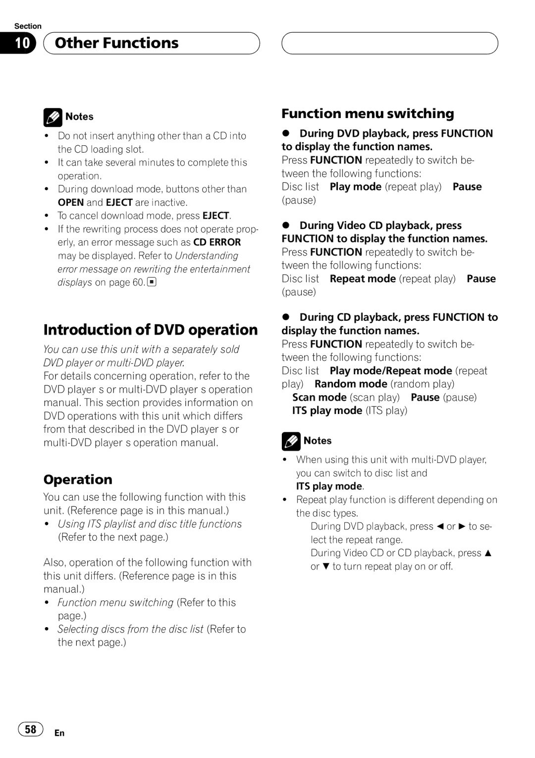 Pioneer DEH-P9650MP operation manual 