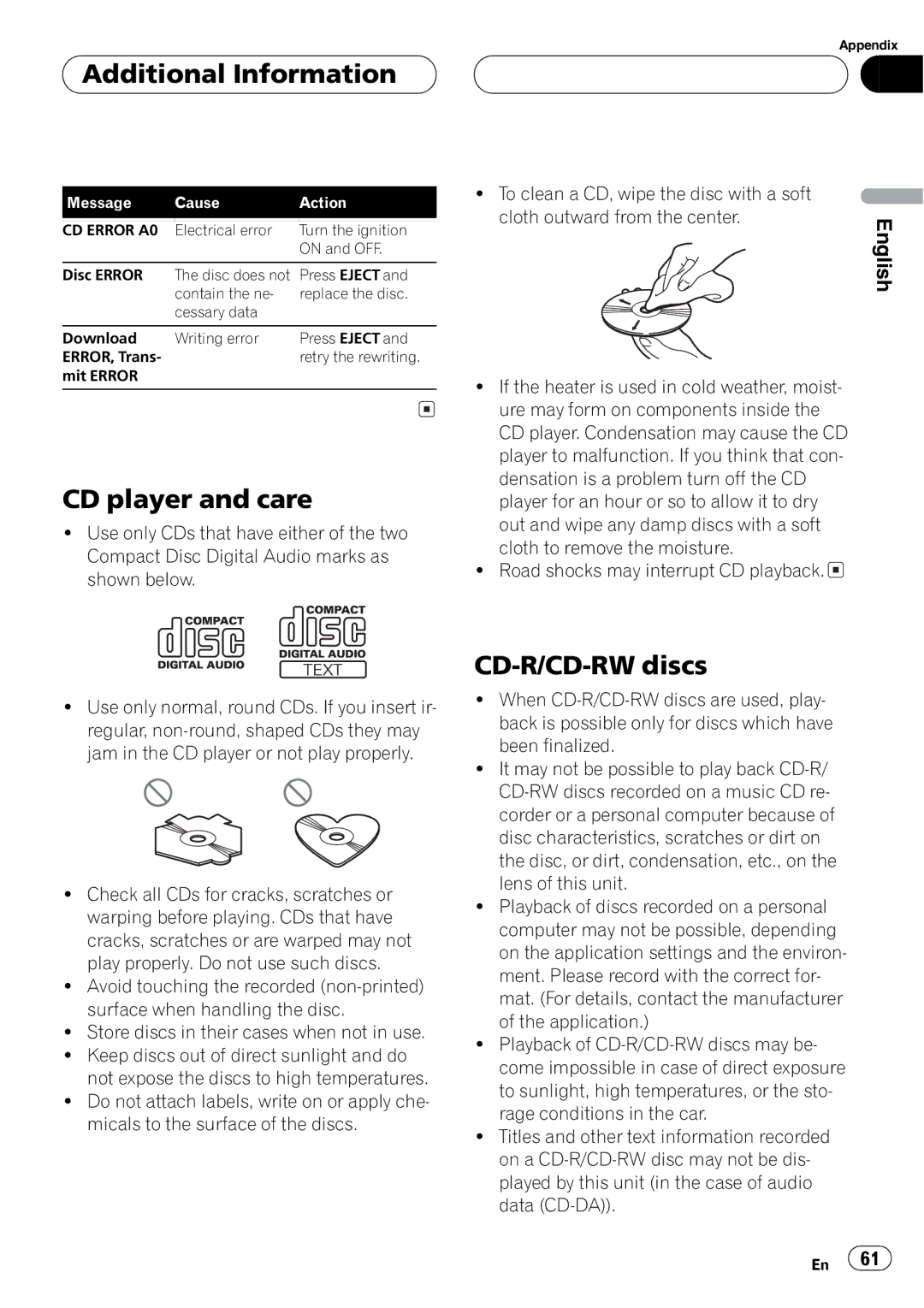 Pioneer DEH-P9650MP operation manual 